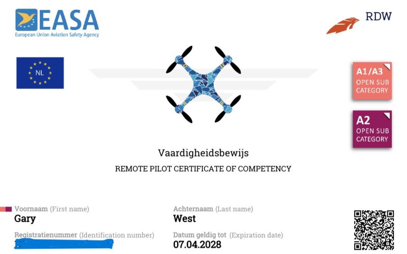 Drone Licence Registered